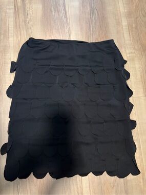 JS Collections Black Scalloped Petal skirt